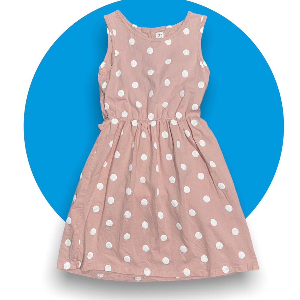 GapKids size 12 (XL) polka dot open back ruffled dress